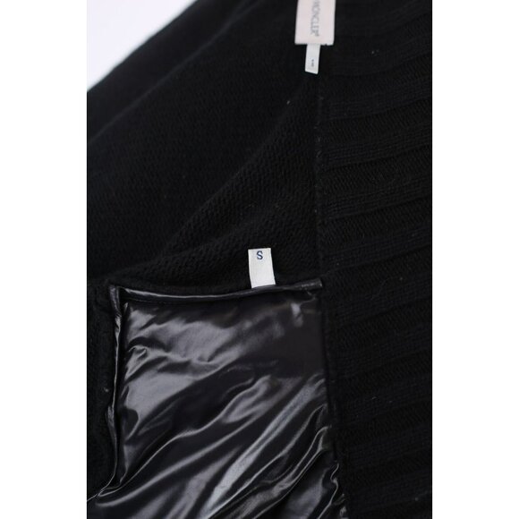 $1,270 Moncler Tricot Down Cardigan SZ S Black MINT - Picture 7 of 9